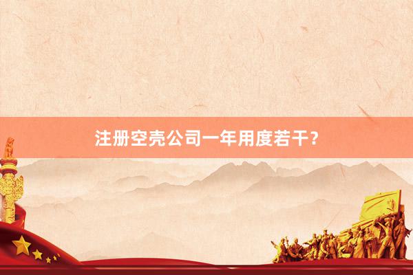 注册空壳公司一年用度若干？